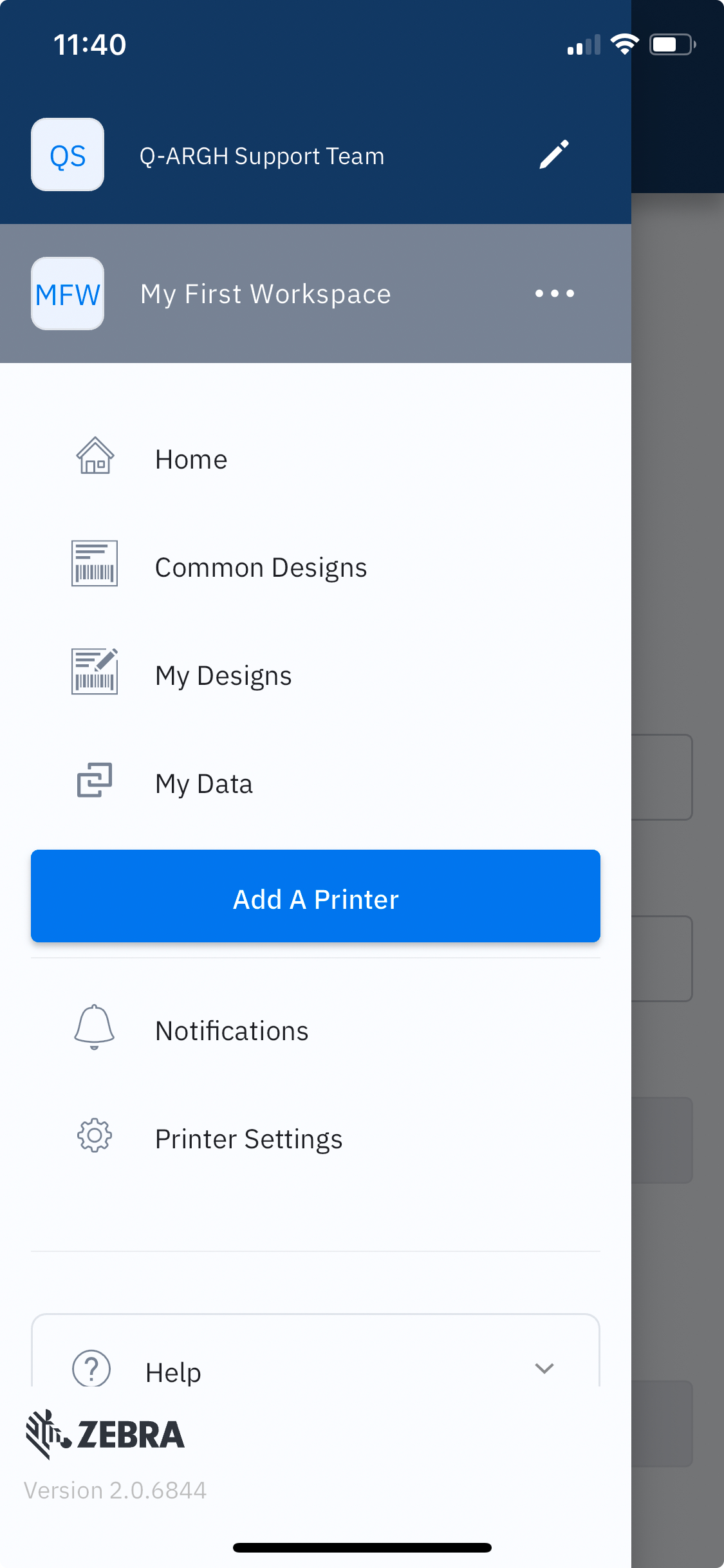 Zebra Label Printer App